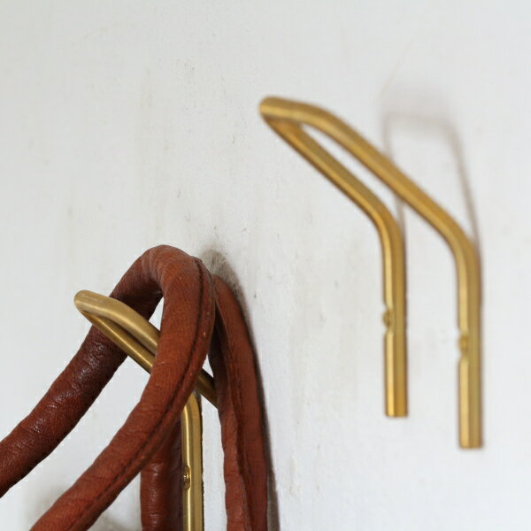 フック シングルフック Uフック ワイド (1本) 壁 引っ掛け 真鍮 金具 おしゃれ 吊下げ ゴールド