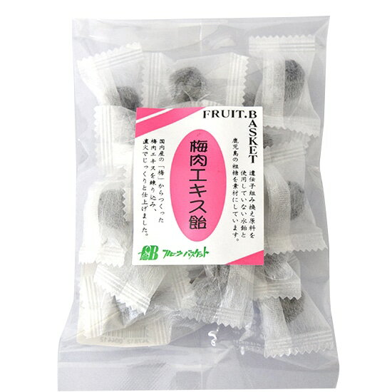 フルーツバスケット 梅肉エキス飴 80g×6袋。着色料・酸味料・香料無添加。ナチュラルな美味しさのキャンディーです。