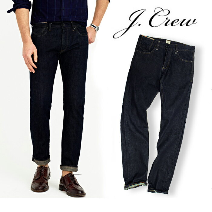 J.CREW メンズ デニム ジーパン ジーンズ 484 SLIM JEANS ボトム パンツ スリム 美脚 ストレート セルビッチ 赤耳 生デニム インディゴ カジュアル アメカジ おすすめ おしゃれ 人気 ブランド 大き目 送料無料 ビジカジ