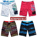 メール便 送料無料 エアロポステール AEROPOSTALE メンズ 水着 SWIM BEACH WEAR 海水パンツ ホワイト ブラック ブルー ピンク カジュアル アメカジ 通販