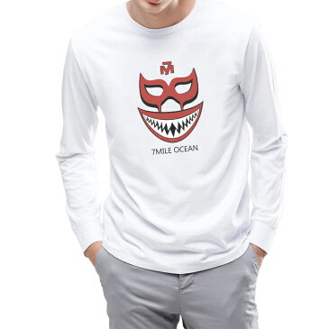メンズ 長袖 tシャツ ロングTシャツ ロンTee プロレス マスク 仮面 おもしろ 人気 ブランド プリント アメカジ ストリート S M L XL XXL 大きい ビッグサイズ対応 秋冬物