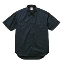 半袖 シャツ メンズ ワークシャツ メンズ T/Cツイル M サイズ ダークネイビー メーカー取寄せ品(4)
