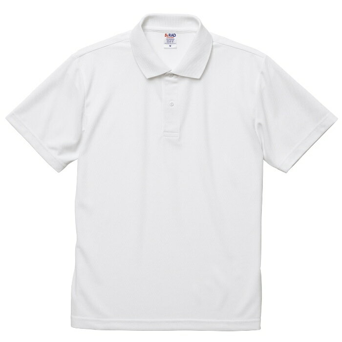 ポロシャツ 半袖 メンズ 鹿の子 ノンブリード スペシャルドライ XL サイズ ホワイト