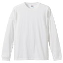 Tシャツ 長袖 メンズ ハイクオリティー リブ付 5.6oz L サイズ ホワイト メーカー取寄せ品(4)