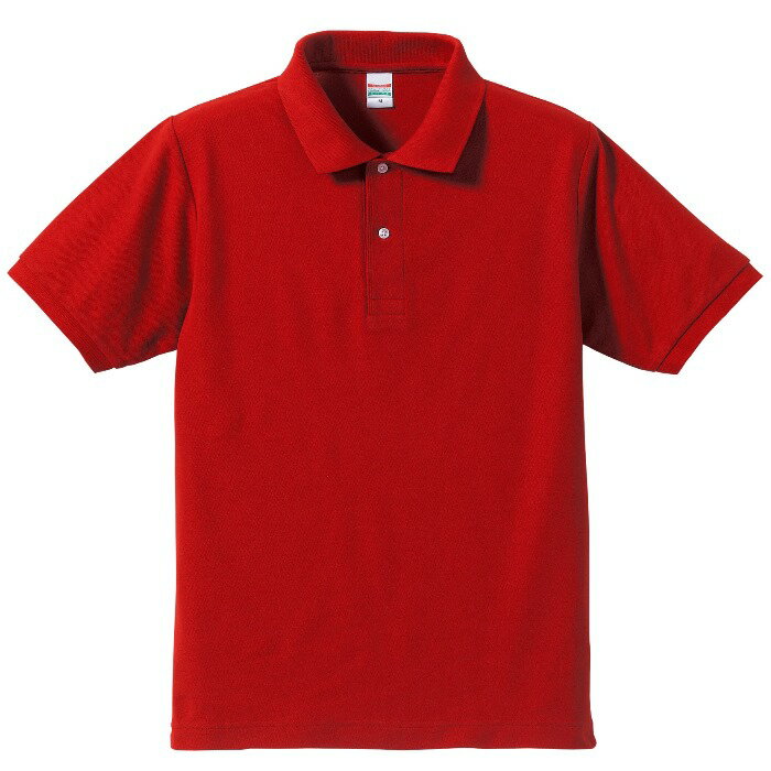 ポロシャツ 半袖 メンズ ドライ ユーティリティー 5.3oz XXL サイズ レッド ビック 大きいサイズ メーカー取寄せ品