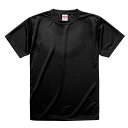 Tシャツ 半袖 キッズ 子供服 ドライ シルキ−タッチ ノンブリード 4.7oz 160 サイズ ブラック