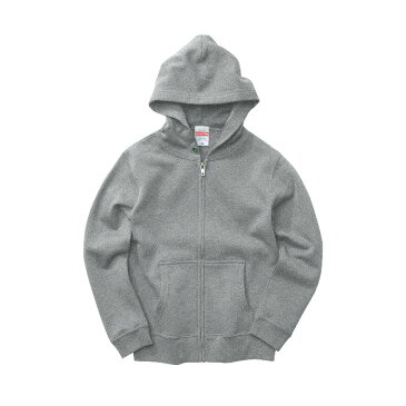 フルジップ パーカ スウェット キッズ 子供服 裏パイル 10.0oz 110 サイズ ミックスグレー