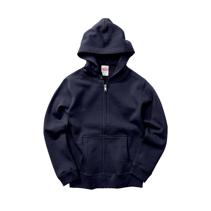 フルジップ パーカ スウェット キッズ 子供服 裏パイル 10.0oz 130 サイズ ネイビー