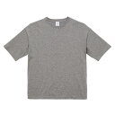 Tシャツ 半袖 メンズ ビッグシルエット 5.6oz L サイズ ミックスグレー メーカー取寄せ品