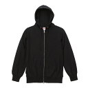フルジップ パーカ スウェット メンズ 裏起毛 ヘビーウエイト 12oz M サイズ ブラック メーカー取寄せ品(4)