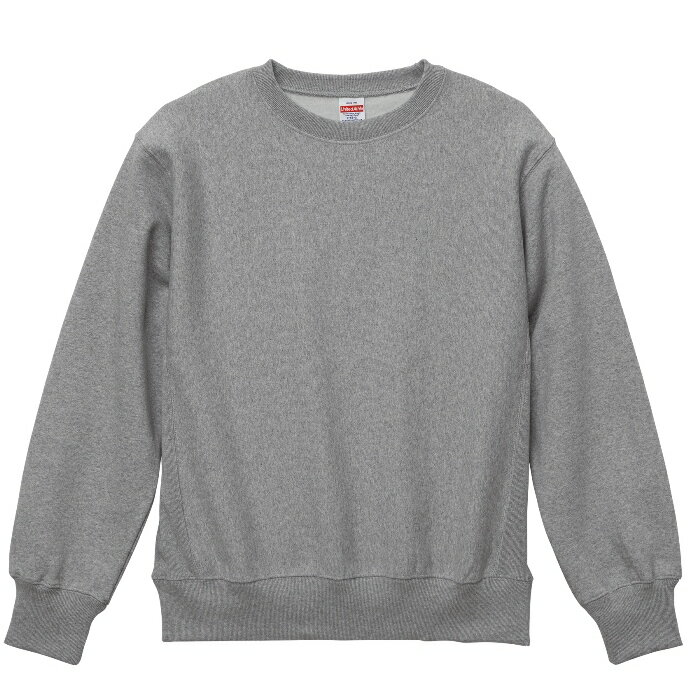 スウェット トレーナー クルーネック メンズ 裏起毛 ヘビーウエイト 12oz XXL サイズ ミックスグレー ビック 大きいサイズ メーカー取寄せ品