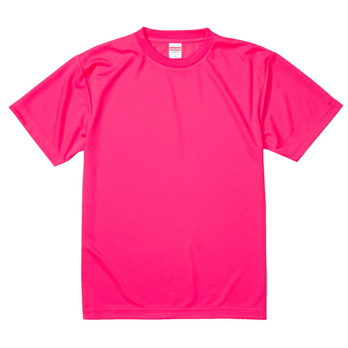 Tシャツ 半袖 メンズ ドライ アスレチック 4.1oz XXXL サイズ 蛍光ピンク ビック 大きいサイズ