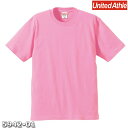 Tシャツ 半袖 メンズ プレミアム 6.2oz XXL サイズ ピンク ビック 大きいサイズ