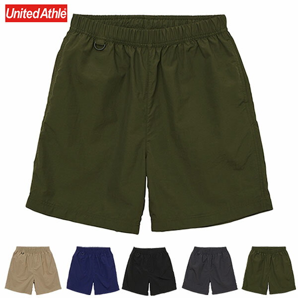 ハーフ パンツ メンズ スポーツ アウトドア ナイロン S M L XL サイズ ブラック チャコール オリーブ インディゴ カーキ 無地 プレーン 選べる 最...