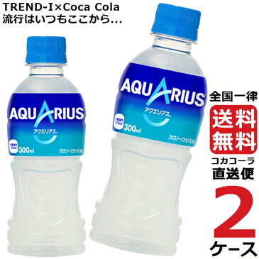 アクエリアス 300ml ペットボトル 【 2ケース × 24本 合計 48本 】 送料無料 コカコーラ社直送