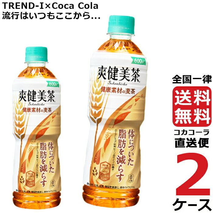 爽健美茶 健康素材の麦茶 600ml PET ペットボトル 特保 麦茶 2ケース × 24本 合計 48本 送料無料 コカコーラ 社直送 最安挑戦