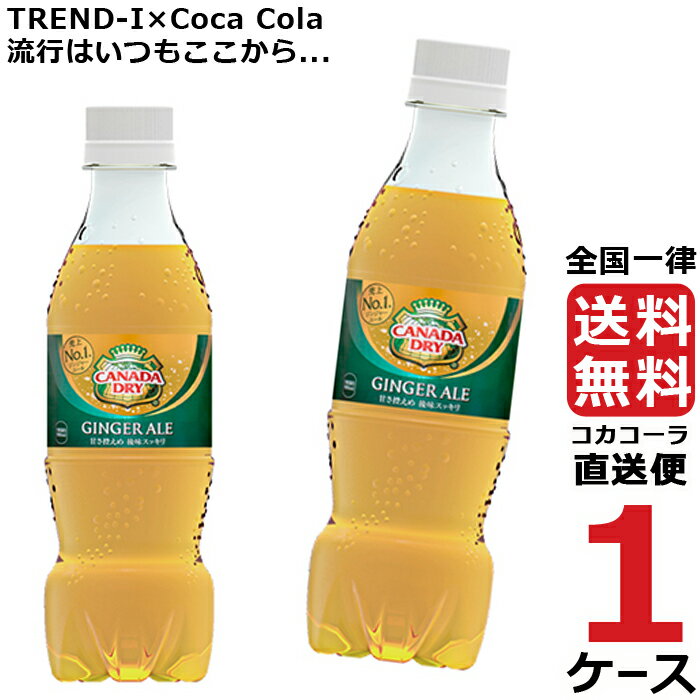 カナダドライ ジンジャーエール PET 350ml ペットボトル 1ケース × 24本 合計 24本 送料無料 コカコーラ 社直送 最安挑戦