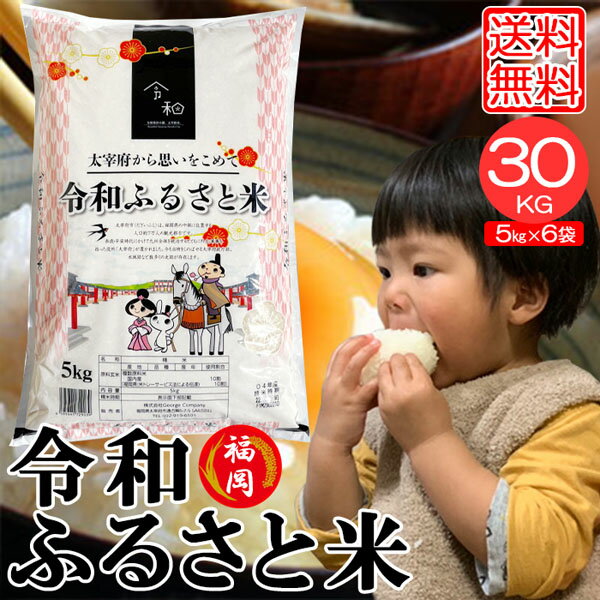 米30kg 米 お米 30kg 令和ふるさと米 5kg×6袋 セット 送料無料 こめ 小分け 精米 つきたて米 ブレンド米 国内産