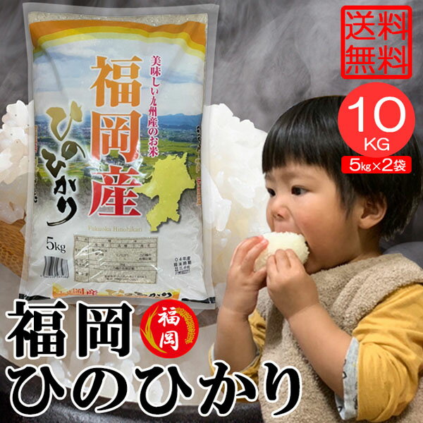 米10kg 米 お米 10kg ひのひかり ヒノヒカリ 5kg×2袋 セット 送料無料 こめ 小分け 精米 つきたて米 福岡県産