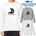 メンズ Tシャツ 長袖 ロングTシャツ ロンt プリント アメカジ 大きいサイズ 7MILE OCEAN おもしろ