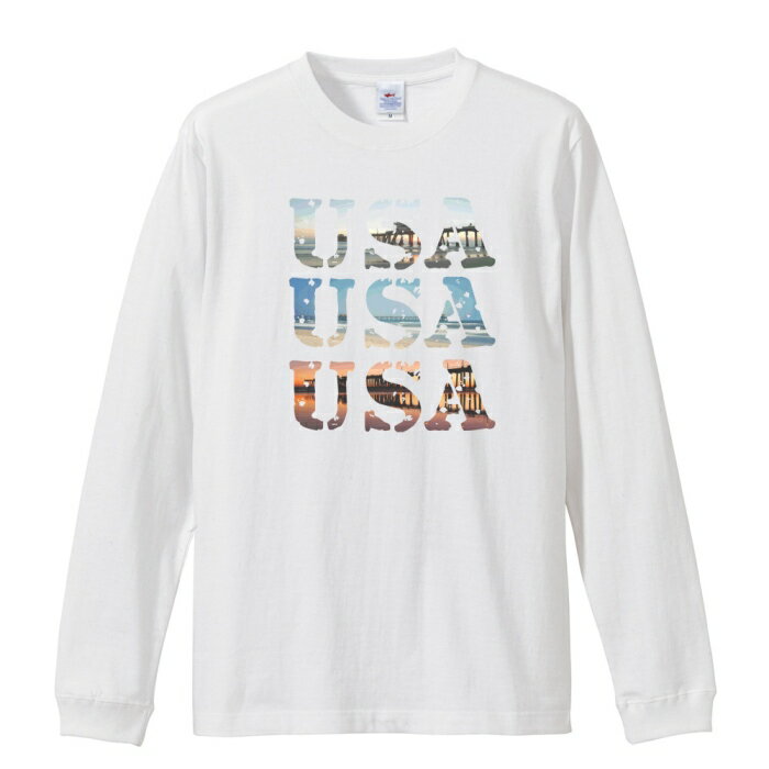 メンズ Tシャツ 長袖 ロングTシャツ ロンt プリント アメカジ 大きいサイズ 7MILE OCEAN USA