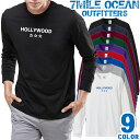 メンズ Tシャツ 長袖 ロングTシャツ ロンt プリント アメカジ 大きいサイズ 7MILE OCEAN ロゴ ワンポイント