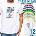 メンズ Tシャツ 半袖 プリント アメカジ 大きいサイズ 7MILE OCEAN ストリート ロゴ 1