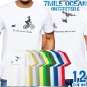 楽天TREND-I　楽天市場店メンズ Tシャツ 半袖 バック 背面 プリント アメカジ 大きいサイズ 7MILE OCEAN ウサギ ドローン