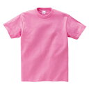 メンズ Tシャツ 半袖 ヘビーウェイト 5.6オンス 無地 ピンク L サイズ 085-CVT メーカー取寄せ品(4)