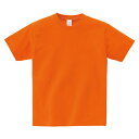 キッズ ジュニア 子供服 Tシャツ 半袖 ヘビーウェイト 5.6オンス 無地 オレンジ 110cm サイズ 085-CVT メーカー取寄せ品