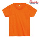 キッズ ジュニア 子供服 ベビー服 Tシャツ 半袖 ヘビーウェイト 5.6オンス 無地 オレンジ 90cm サイズ 103-CBT