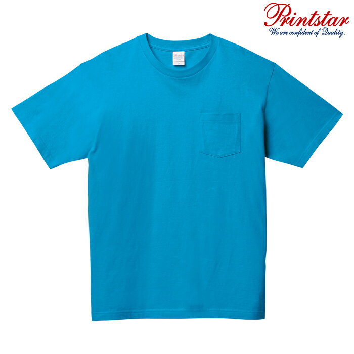 メンズ ビックサイズ 大きいサイズ Tシャツ 半袖 ポケット付き ヘビーウェイト 5.6オンス 無地 ターコイズ XL サイズ 109-PCT メーカー取寄せ品