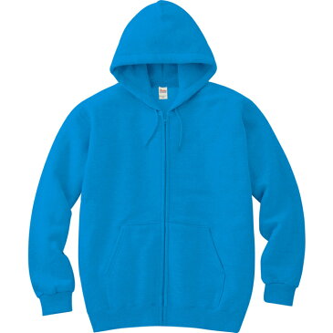 キッズ ジュニア 子供服 パーカー フルジップ スウェット 8.4オンス 無地 オーシャンブルー 150cm サイズ 217-MLZ