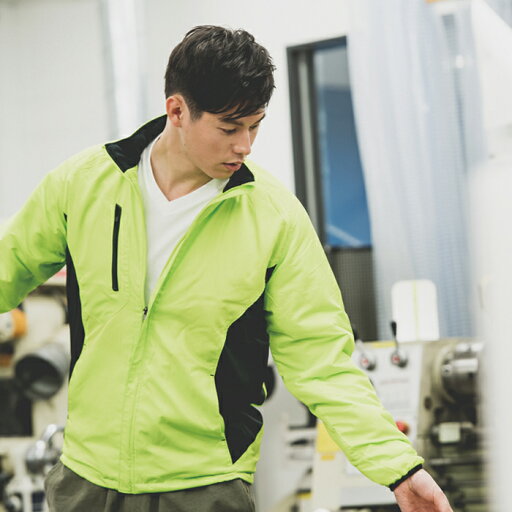 メンズ ビックサイズ 大きいサイズ ジャケット 裏フリース ストレッチ 無地 ホワイト LL サイズ 236-FSC メーカー取寄せ品