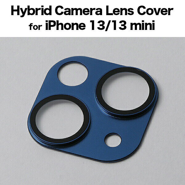 HybridCameraLensCoverforiPhone13/13miniネイビーカメラレンズプロテクター送料無料　ネコポス便配送