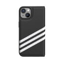 スマホケース 携帯ケース iphone14/13 ケース Adidas アディダス ブラック OR Booklet Case PU FW22 アイフォン アイホン 携帯カバー おしゃれ 可愛い かわいい