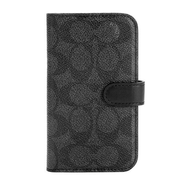 コーチ 手帳 【アウトレット】COACH コーチ iPhone12mini ケース カバー スマホケース Folio Case Signature C Sand ブランド おしゃれ 手帳型 手帳 Black ブラック