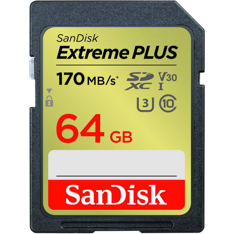 SanDiskサンディスクエクストリームプラスSDXCUHS-Iカード64GB