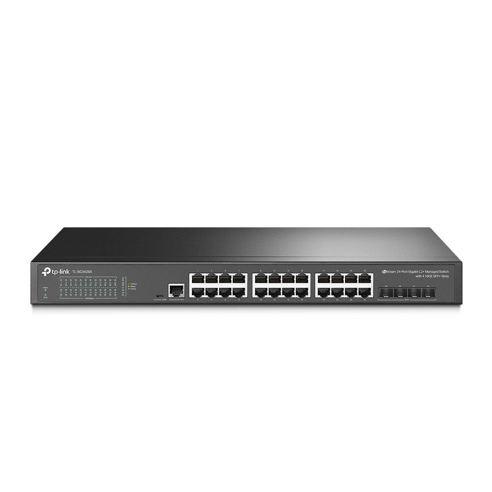 Rakuten - ティーピーリンク JetStream 24ポート ギガビット L2+ マネージドスイッチ(10GE SFP+スロット× 4搭載)