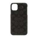 【アウトレット】COACH コーチ iPhone12mini ケース カバー スマホケース Slim Wrap Case Signature C ブランド おしゃれ Black ブラック 黒