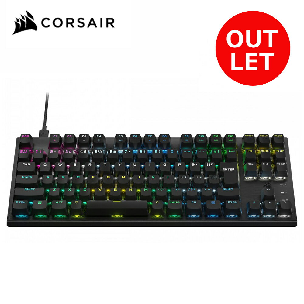 【アウトレット】 Corsair コルセア K60 PRO TKL RGB -日本語レイアウト かな印字無し-