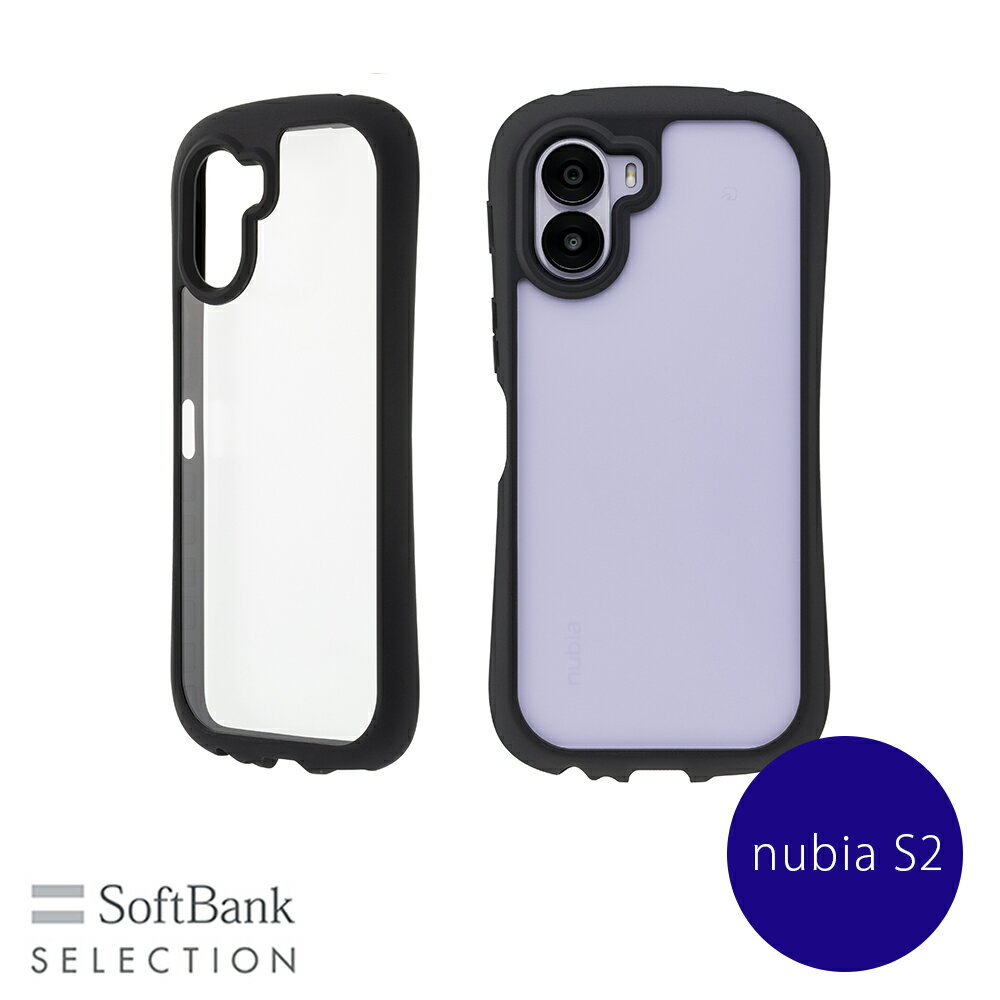 乐天商城 - SoftBank SELECTION Play in Case for nubia S2 ブラック SB-A107-HYAH/BK