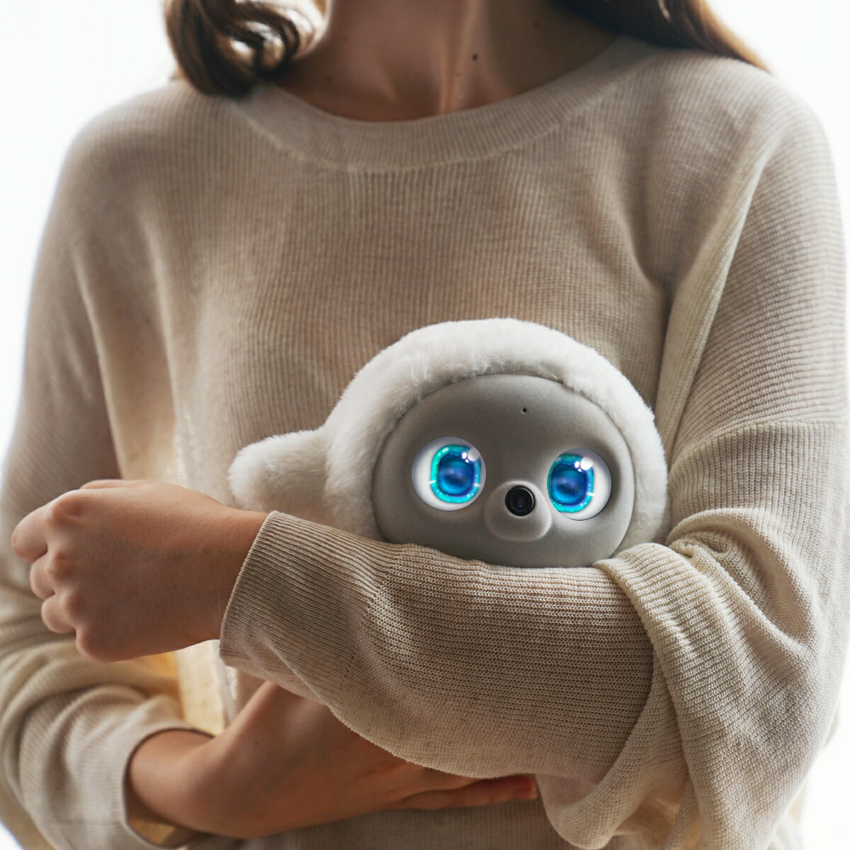 lopeto AI robot ロボットペット MY-RTPT01 AI 感情 成長 ロボット 癒し 人肌で温かい ふわふわ もふもふ 着せ替え ロペト ロペット 1年保証 3