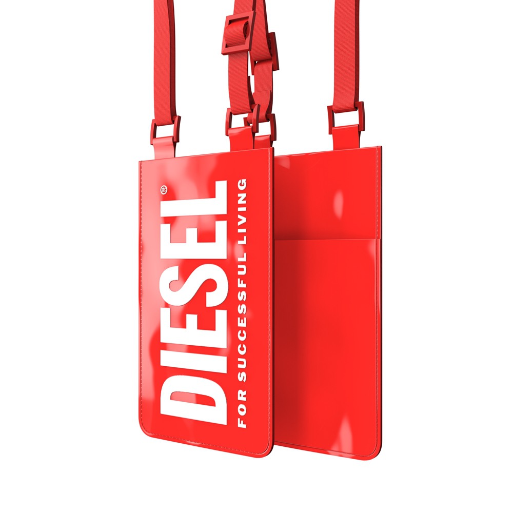 ディーゼル DIESEL ディーゼル UNIVERSAL Red Patent Pouch FW22 red/white