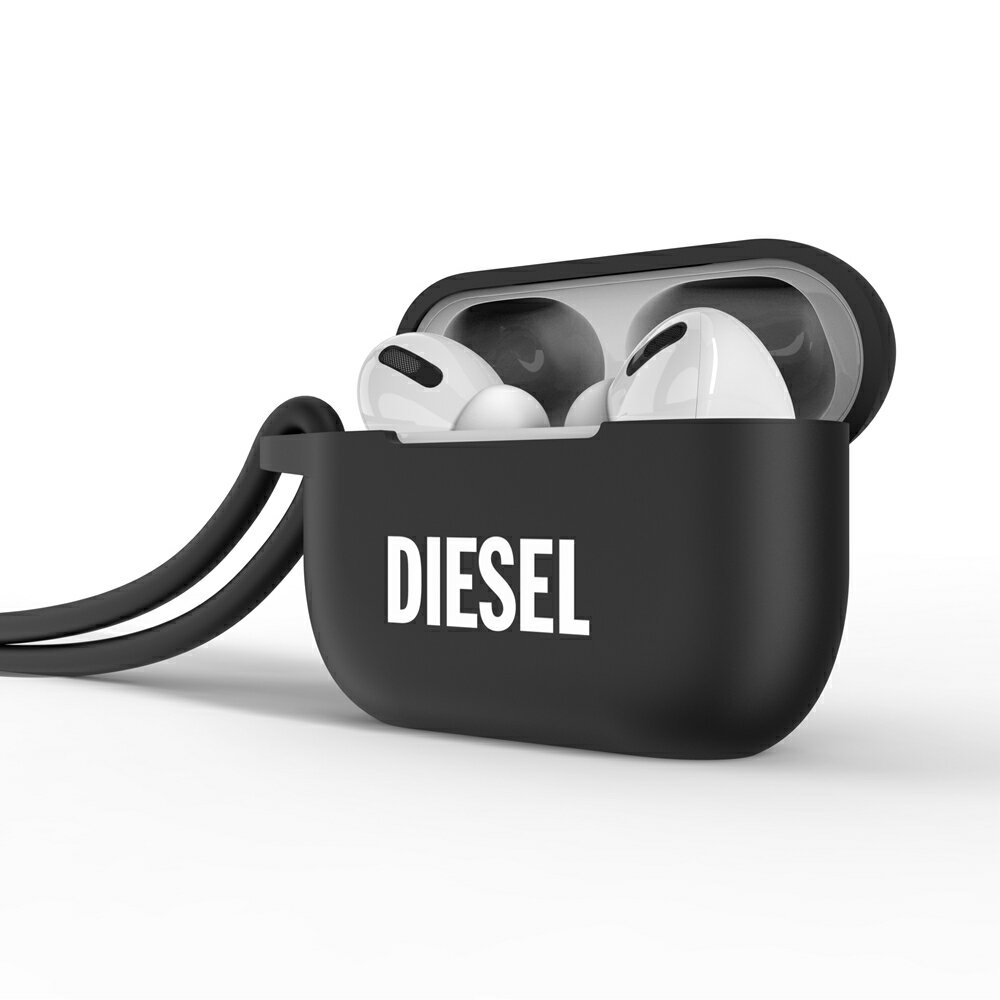 DIESEL ǥ AirPods Pro Airpod Case with lanyard FW22 black/white