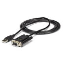 StarTech スターテック シリアル変換ケーブル/USB-A - RS232Cクロス/1.7m/921.6Kbps/BK