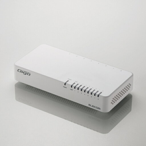 ELECOM 1000BASE-T対応スイッチングハブ 8ポート EHC-G08PN2シリーズ ホワイト ELECOM 1000BASE-T対応スイッチングハブ 8ポート EHC-G08PN2シリーズ ホワイト