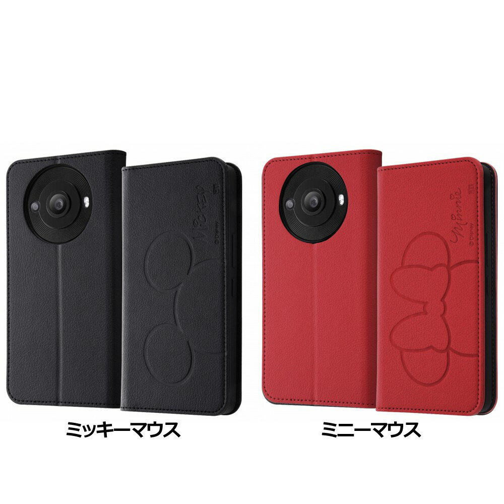 樂天商城 - ray-out レイ・アウト AQUOS R8 pro 『ディズニーキャラクター』/耐衝撃 手帳型レザーケース シンプル