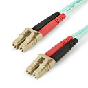 StarTech.com 光ファイバーケーブル(光パッチコード) 2m アクア(水色) OM4準拠 LSZH対応 100Gbps マルチモード 50/125ミクロン 2芯 LC-LCコネクタ(2)
