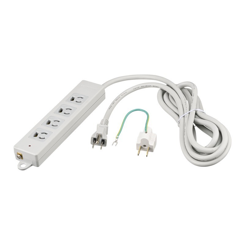 樂天商城 - バッファロー BTPLMAJ3430LG 3ピン式電源タップ 2重構造 ランプ&変換アダプター付4個口3m ライトグレー